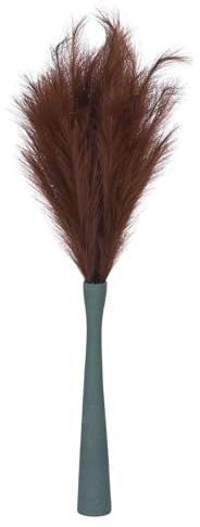 QUARKZMAN 6 Stücke Faux Pampas Gras Dekor Groß, 43/109cm Große Künstliche Flauschige Gras Stiele Falsche Getrocknete Blumen für Zuhause Hochzeit Vase Dekoration, Taupe