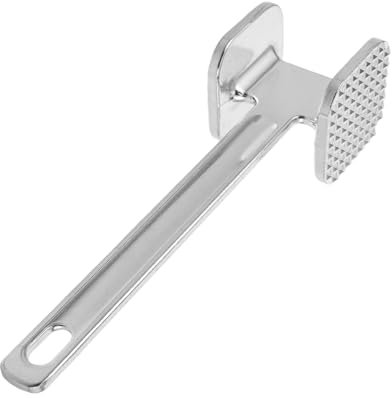 Didiseaon Martello per Carne in Alluminio Lega Resistente Strumento per Ammorbidire Pollo e Manzo Design Doppia Faccia Finitura Lucida Utensile Essenziale per Cucina