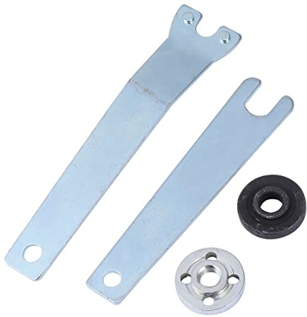 Mipcase Angle Grinder Spanner Nut Wrench Kit for Angle Grinder Disc Removal with Carbon Steel Outer and Inner Flanges 4 Pcs for Fixing and Replacing Grinding Discs, Universal Tool