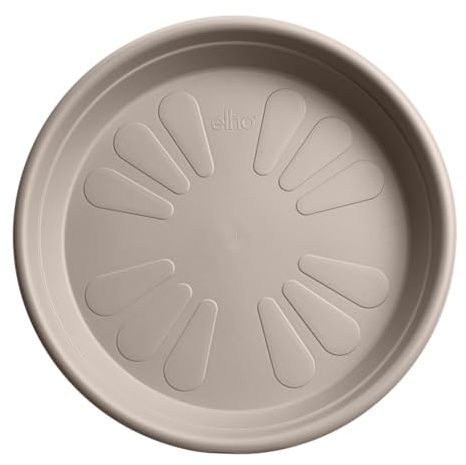 Elho Soucoupe Universel Ronde 25 - Soucoupe pour Intérieur & Extérieur - Ø 25.0 x H 3.8 cm - Ø 25.0 x H 3.8 cm - Beige/Beige Champignon