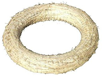 Strohrömer Natur - Kranzrohling aus Stroh für Floristik, Dekoration & DIY-Projekte - Robuster Strohkranz als Basis für Adventskränze, Türkränze, Gestecke & Trauerkränze (10 Stück - ⌀ 30 cm, H: 6 cm)