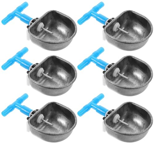 COLLBATH 6 pièces Abreuvoir Lapin INOX Bol Automatique Capacité pour Cage Clapier Distributeur Eau Anti-Morsure pour Alimentation Confort Lapins