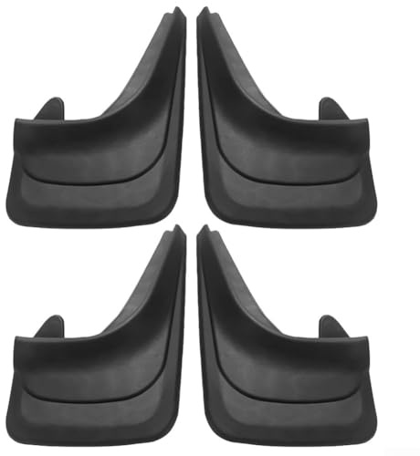 Besttoolifes Paraspruzzi per ruote auto, 21 x 32,6 cm, paraspruzzi per pneumatici anteriori e posteriori, protezione fuoristrada per tutte le stagioni per auto SUV, nero PP (4 pezzi)