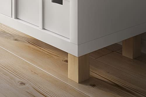 New Swedish Design 4er-Set Kallax Füße aus Massivholz/Möbelfüße für Kallax Regal/Möbelbeine/Kvadrat/Höhe 10 cm/Buche