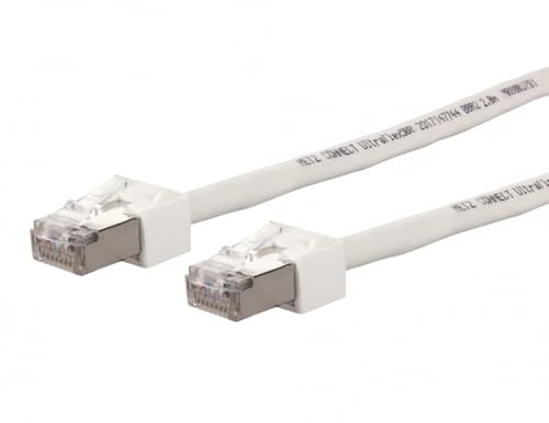 METZ CONNECT Patchkabel Kat.6 (Class E) S/FTP, Ultraflex500 VoIP, AWG 26, LSOH, weiß, 3 m