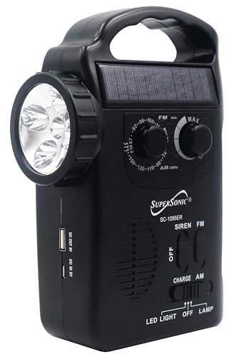 Supersonic SC-1095ER - Radio Dinamo con Linterna