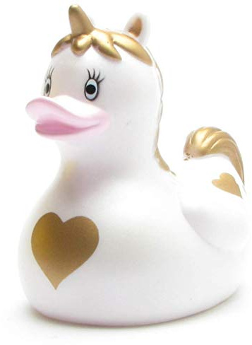 Duckshop l Einhorn Badeente l Unicorn Gummiente - L: 11 cm