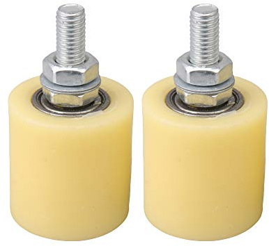 Lot de 2 roues de guidage en acier et polypropylène pour porte coulissante électrique, 40 x 44 mm