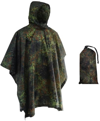 Fousam Regenponcho Damen Herren, Wasserdicht, Zelt, Regencape, Regenjacke für Wandern, Camping, Picknick, Reisen, Outdoor -Aktivitäten