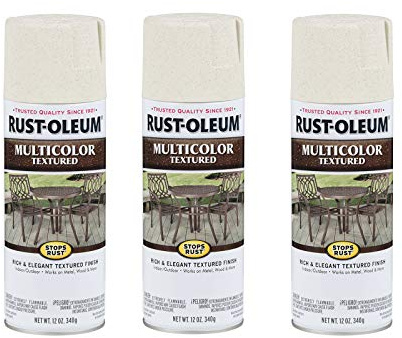 Rust-Oleum 239121-3PK Stops Rust Multi-Color Textured Spray Paint, 12 oz, Caribbean Sand, 3 Pack