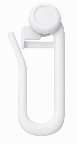 rewagi Gardinenröllchen Rollringe mit Langer Haken 33mm - Rolle Ø 8mm – weiß - 25, 50, 100, 200, 500, 1000 Stück (25 Stück)