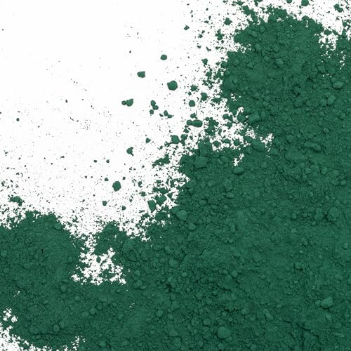 GOODTAKE Iron Oxide Powder, Green Cement Color Pigment Pastel Mortar Mix DIY Powder Manually Paving Concrete Mold Color Pigment Dye for Cement Mortar Grout (Green, 16 oz)