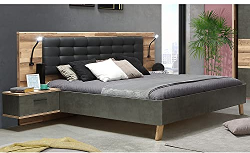 möbelando Bett Doppelbett Funktionsbett Bettrahmen Ehebett Bettanlage Rhodos IV