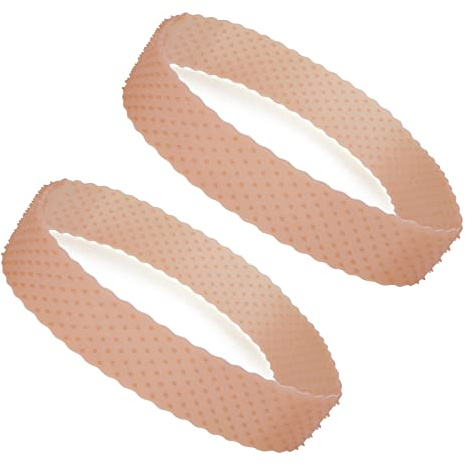 Sibba 2-Pack Non-Slip, Adjustable Sweatproof Wig Grip Headband - Silicone Band, Ideal for Sports & Yoga - Dark Brown
