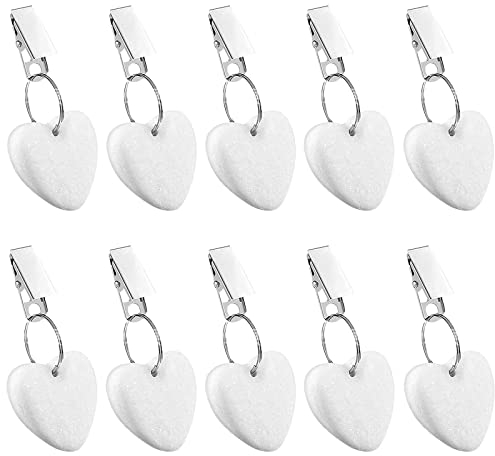 10 Pezzi Clip in Metallo - Ciondolo Cuore in Pietra e Marmo con Pesi - Acciaio Inox per Interni Esterni Giardino Cucina