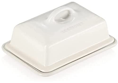 Le Creuset Stoneware Butter Dish, 900 g, 17 x 13 x 9 cm, Meringue, 70837177160000