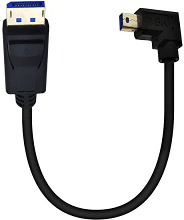 innov8 DisplayPort 1.4 8K Male to Mini DisplayPort Angled Male Cable 0.3m (Right Angle)