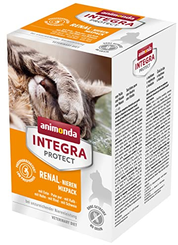 animonda INTEGRA PROTECT Katzenfutter nass Renal (Nieren) Mix (6 x 100g), vom Tierarzt empfohlen bei Niereninsuffizienz, mit Veterinären entwickeltes Diätalleinfutter für erwachsene Katzen
