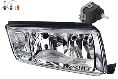 Johns, Scheinwerfer kompatibel zu Skoda Fabia 6Y 99-08 Rechts Leuchtmittel + Stellmotor