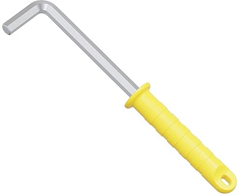 FOCMKEAS 19mm(3/4-Inch) Hex Key Allen Wrench, Internal Hexagonal Wrench, L Shaped Long Arm CR-V Repairing Tool with Plastic Handle
