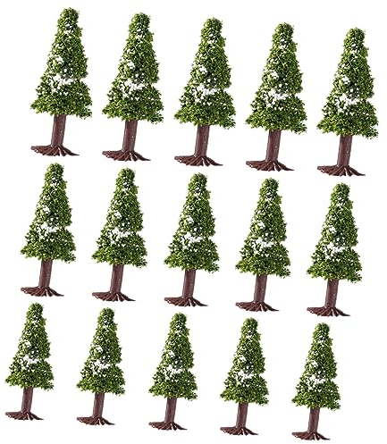 Warmhm 15 STK Weihnachtsbaum Aus Draht Gartenlandschaftsmodell Modell Kiefer Landschaftsbäume Selber Machen Mini-Weihnachten Strapazierfähiger Draht Und Schwamm. Künstlich Kind Einstellen