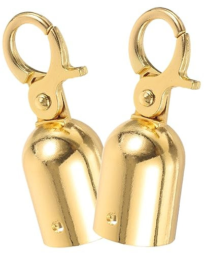 DOITOOL 2 Pièces Butée de fin de corde crochet s bouchon de cordon de terrasse embout de corde butée d'extrémité de corde en métal avec crochet velours rouge limiteur balustrade clôture