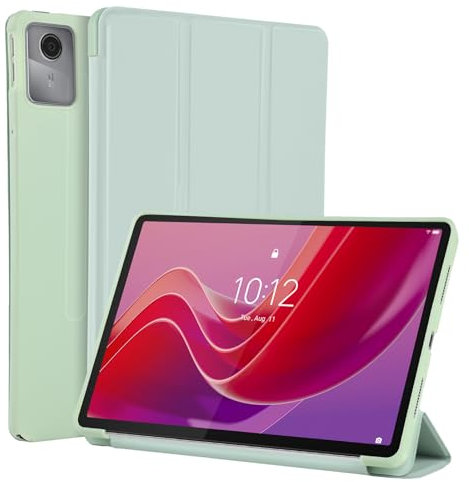 WD&CD Custodia Compatibile per Lenovo Tab M11 11, Ultra Sottile Smart Pelle Cover con Sonno/Sveglia la Funzione Compatibile per Lenovo Tab M11 11 Tablet - Verde Chiaro
