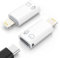 MoKo Adaptador USB C a Lightning, Adaptador Lightning Macho a USB C Hembra para iPhone 14/13/12/11 Pro MAX/iPad/iPod/AirPods, Soporta Carga, Transferencia de Datos, Auriculares y Función OTG, Blanco