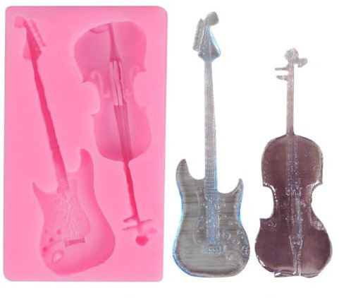 Silicone Mold for Cake,Asudaro with Guitar Notes, Piano, Soap, Chocolate, Fondant, Music Notes Fondant Mold Music Notes Lace Mat Made of Silicone