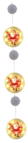 Garneck 3 Stk Weihnachts-Sauger-Lichter montierte LED-Leuchten Weihnachtsbeleuchtung im Freien weihnachtsdeko christmas lights dekorative Weihnachtslampe Partylampe LED-Kupferdrahtlampe