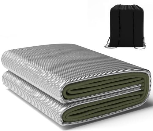Alu Isomatte Schaummatten Schlafmatte aus Aluminiumfolie 9mm dick für Camping Isoliermatte Isolierdecke Faltbare Zeltmatte Bodenmatte Thermomatte Matte(0.9m x 2m)