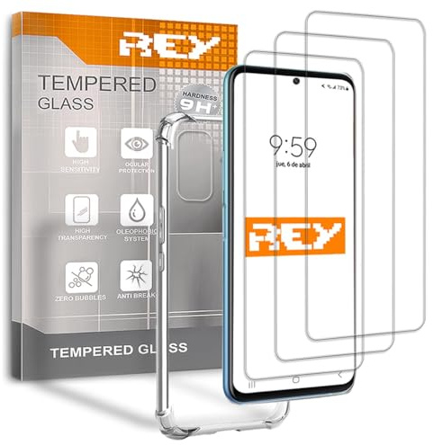 3X Protector de Pantalla y Funda Anti-Shock para XIAOMI REDMI Note 10 5G - Poco M3 Pro 5G, Cristal Vidrio Templado y Silicona TPU de Alta Resistencia