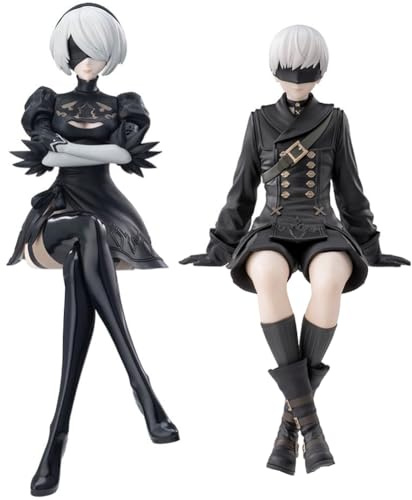 Gioco Action Figure Automata 2B YoRha No.2 Tipo 2B Figura Pvc Statua 15cm Yorha 9s Seduto Anime Figura Modello Ornamenti da Collezione