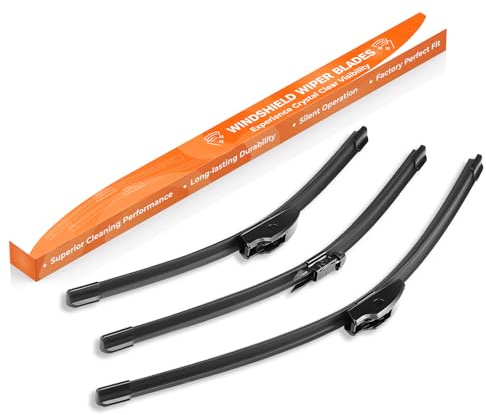 GEARCELL Wiper Blades Set Fit for Vauxhall Insignia 2008-2017 3PCS | Front Rear Windscreen Wiper Blades 24in+18in+20in, 2008-2017 Hatchback, 3PCS, Easy Install, All-Season