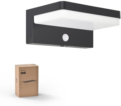 Philips Solarlampen für Außen mit Bewegungsmelder, 3 Modi Solarleuchten Beleuchtung IP54 Wasserdichte, 5000K Solar Lampe Aussen für Garage, Hof, Eingang