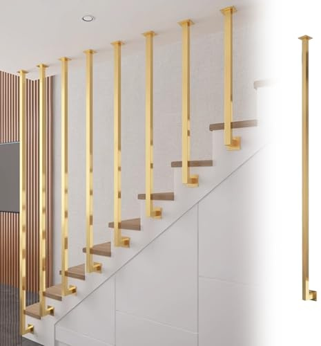 Ensemble de balustres verticaux pour escalier d'intérieur - Longueurs réglables - 40 à 180 cm - Kit de balustrade en bois - Broches d'escalier creuses de 152,4 cm