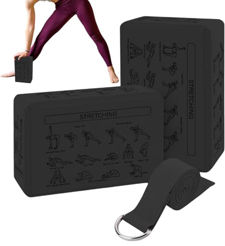 Mattoncino Per Esercizi Yoga – Blocco Di Schiuma Morbida In 2 Pezzi Leggero Ad Alta Densità, Supporto Per Meditazione Pilates | Equilibrio Flessibilità Supporto Per Lo Stretching Per Principianti Donn