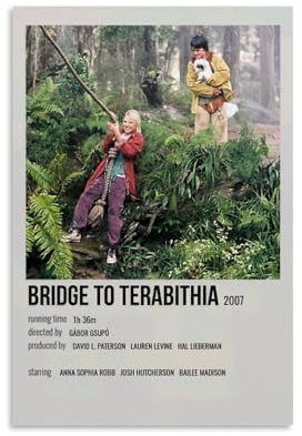 HDSHJFIK Poster décoratif sur toile de film Bridge to Terabithia Adventure - Impression d'art moderne pour chambre à coucher - 20 x 30 cm