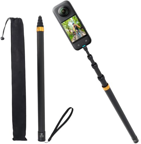 Perche Selfie Invisible 300cm Carbone Compatible Insta-360 X3 X2 One RS