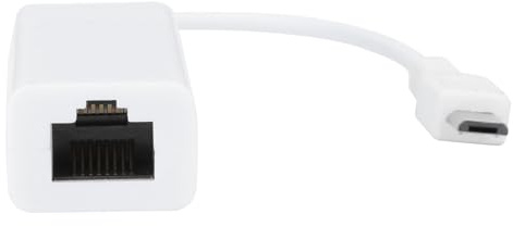 LICAEVEY Adaptador Ethernet Micro USB a RJ45 para, Tarjeta de Red de 10Mbps, USB 2.0 Fast Ethernet con Control de Flujo Completo y Dúplex