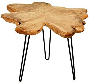 MJC Beistelltisch Woody 410 Zedernholz Metall Klarlack Couchtisch Tisch Stubentisch