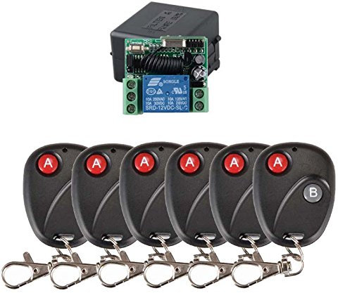 10A 1 kanal DC 12V Kabellose fernbedienung schalter Relaisausgang Universal Funkfernsteuerung empfänger + 6 stücke Sender fernschalter Zugangskontrollsystem Lampe