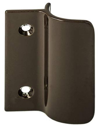 Alu Balkontür Ziehgriff mit Steg, Farbe:Braun RAL 8019