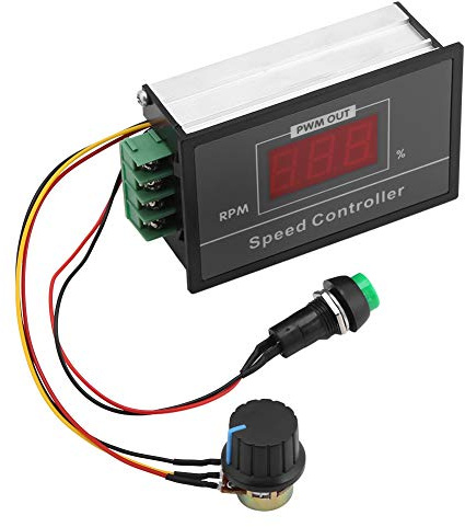 Ausla DC6-60V PWM Motor Drehzahlregler, 12V 24V 36V 48V DC Motor Drehzahlregler, MAX 30A Motorsteuerung, Geschwindigkeit Einstellbare, mit Start Stop Schalter