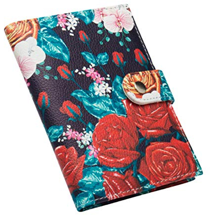 Reisepasshülle, Brieftasche, RFID-blockierendes PU-Leder, mit Druckknopf, Ausweis- und Kartenetui, rose (rosa) - ZuoChen