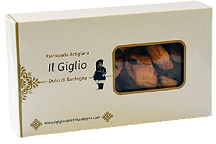 PAPASSINI CLASSICI - Biscotti Artigianali della tradizione Sarda con mandorle e uvetta - Pasticceria Artigiana Il Giglio Dolci di Sardegna - Confezione rigida riciclabile 350 grammi