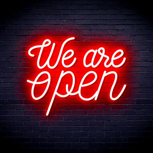 We 're Open Flex Silikon-LED-Neonschild – Rot – st16s33-fnu0424-r
