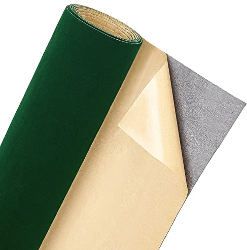 BENECREAT Fodera autoadesiva in Velluto Vellutato, 4 m x 25 cm, per Gioielli, cassetti, Artigianato, Tessuti, tappezzeria,Christmas