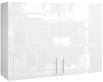 JD Greta 1000mm Kitchen Wall Cabinet with Door – Wall Unit – White Gloss – Modern Storage Cupboard