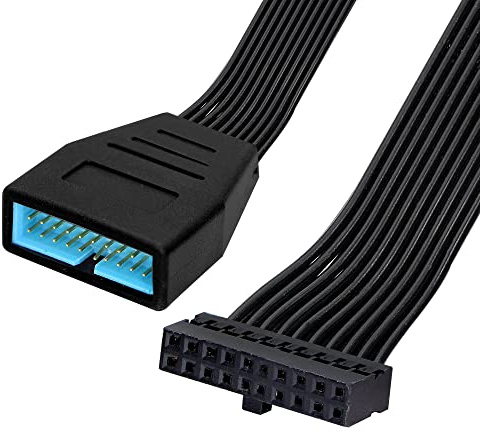 GINTOOYUN USB 3.0 Header-Verlängerungskabel, USB 3.0 19/20-poliger Stecker auf Buchse, interner Verlängerungsadapter (15 cm)